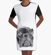 French bulldog raster Graphic T-Shirt Dress