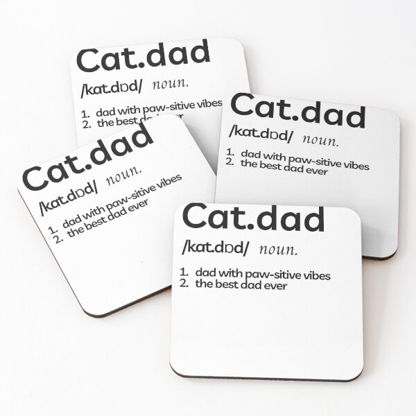 Item preview, CAT DAD - Funny cat quotes for the cat enthusiast designed and sold by FunnyCatsFam.