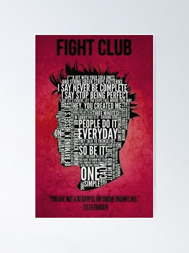 Póster «El club de la lucha de David Fincher Póster de la película» de  MagnusSchneider | Redbubble