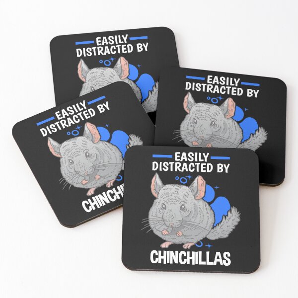 Item preview, Distracted by chinchillas dust bunny chinchilla designed and sold by madgrfx.