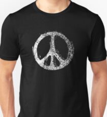 Grunge Peace Sign Slim Fit T-Shirt