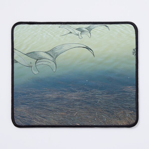 Item preview, manta ray underwater illustration sea weeds marine life drawing designed and sold by handmadehipsters.