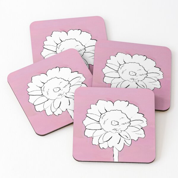 Item preview, Ink flower on painted color background designed and sold by BryanProjects.