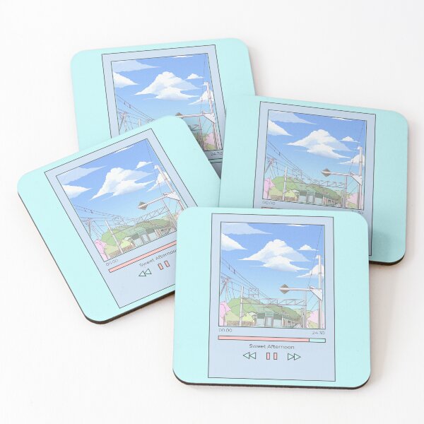 Item preview, Anime Style Light Blue Aesthetic Music Player   designed and sold by quinellie.