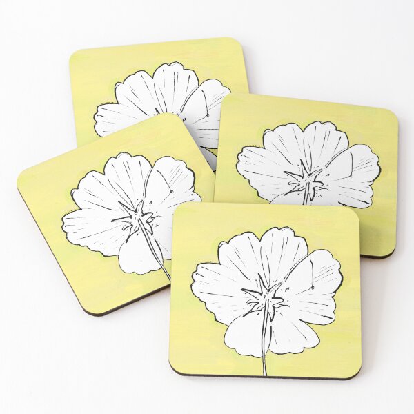 Item preview, Ink flower back on painted color background designed and sold by BryanProjects.