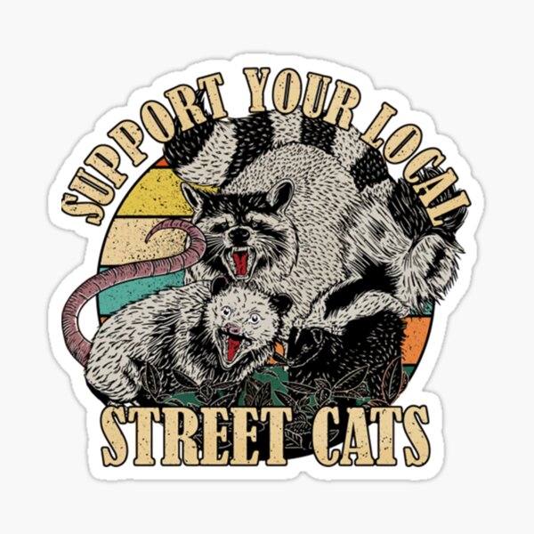 Adopt Me, Support Your Local Street Cat Sticker for Sale by