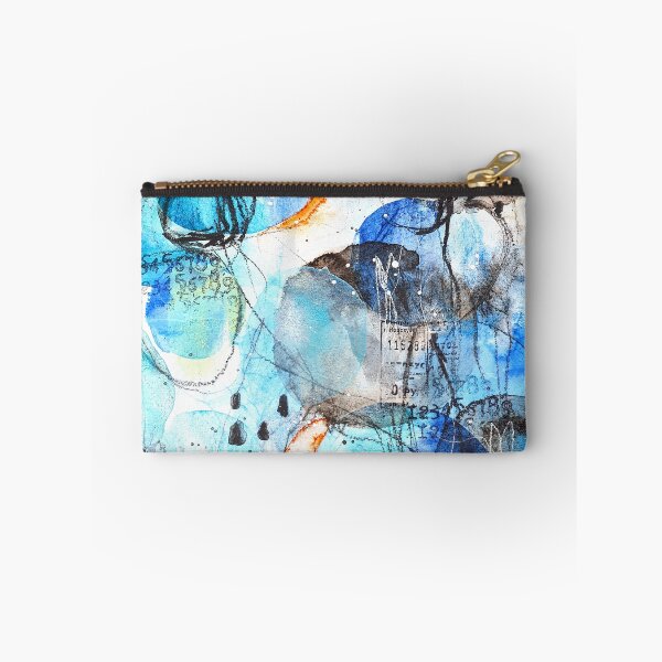Item preview, Blue Space - Mixed media image with circles designed and sold by SusanneRoseArt.