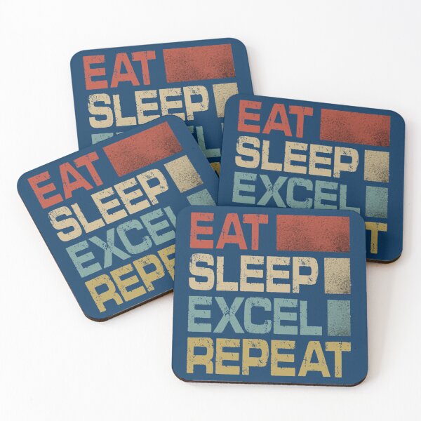 Item preview, Vintage Retro Eat Sleep Excel Repeat Gift Funny Excel    designed and sold by Nicolasmoreau.