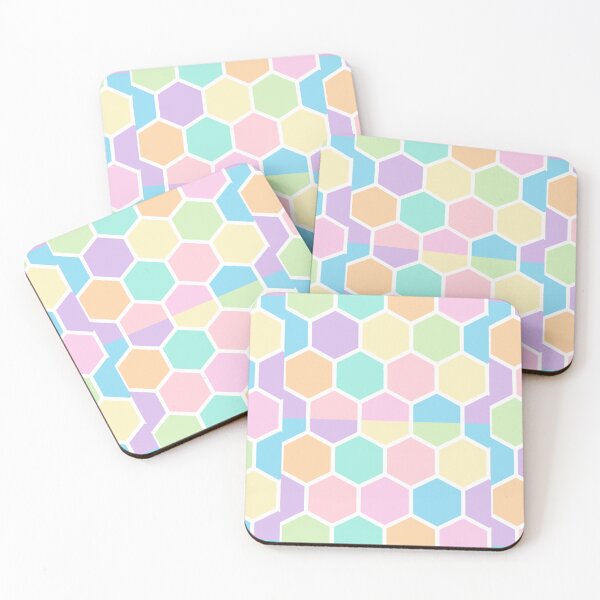 Item preview, Pastel Hexagon Bestagon Honeycomb Trip Candy Pattern Print Beautiful Easter designed and sold by Shayna Westfall.