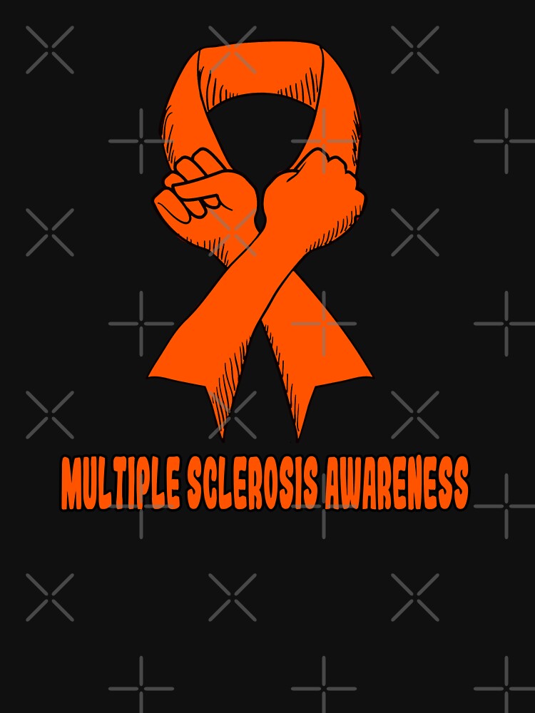 Multiple Sclerosis Hand Ribbon Day National Multiple Sclerosis Awareness Pullover Hoodie