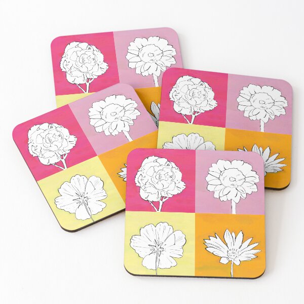 Item preview, Flowers on painted color background designed and sold by BryanProjects.