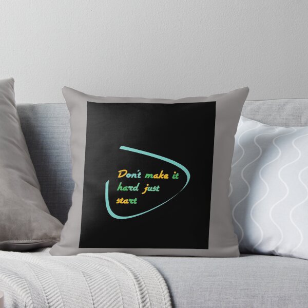 Item preview, Don_t Make it Hard Just Start colored version (Energetic Quotes) Graphic   designed and sold by BlackvsWhite.