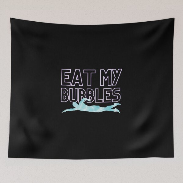 Item preview, Swimmer Saying, Eat My Bubbles, Funny Swimmer Essential T-Shirt designed and sold by madeleinem48.