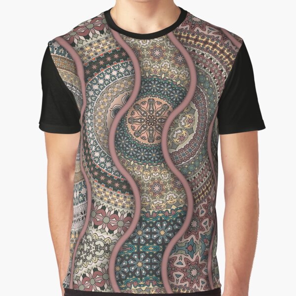 Colorful abstract ethnic floral mandala pattern design Graphic T-Shirt