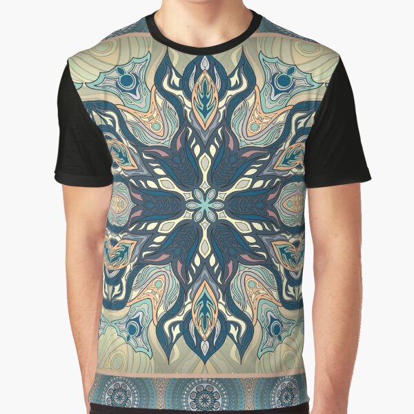 Colorful abstract ethnic floral mandala pattern design Graphic T-Shirt