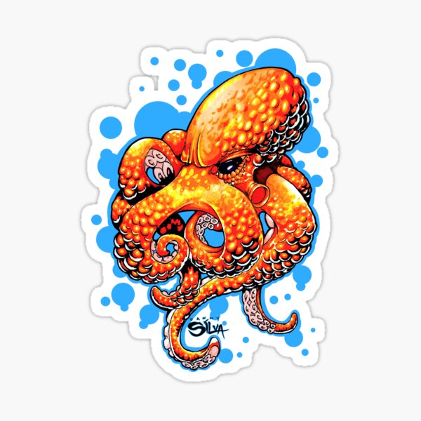 Item preview, Orange Octopus designed and sold by dsilvadesigns.