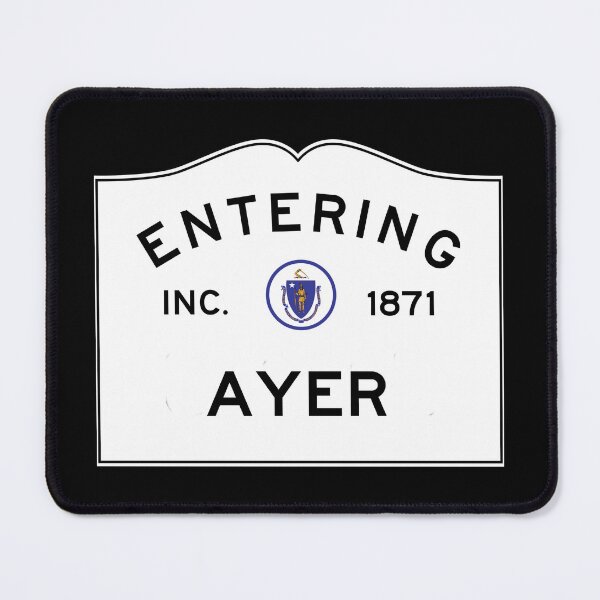 Item preview, Entering Ayer Massachusetts - Commonwealth of Massachusetts Road Sign  designed and sold by NewNomads.