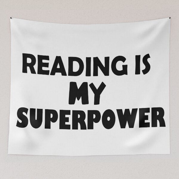 Item preview, Reading Is My Superpower , Funny Simple Text Black And White Font  designed and sold by Every Pet  Shirts.