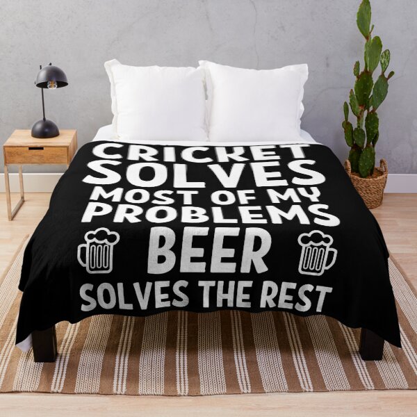 Item preview, Cricket solves most of my problems. Beer solves the rest. designed and sold by TheGreenGoat.