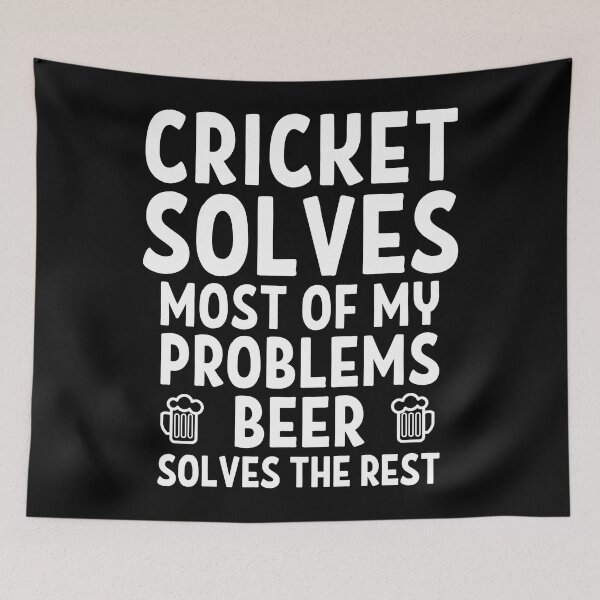Item preview, Cricket solves most of my problems. Beer solves the rest. designed and sold by TheGreenGoat.