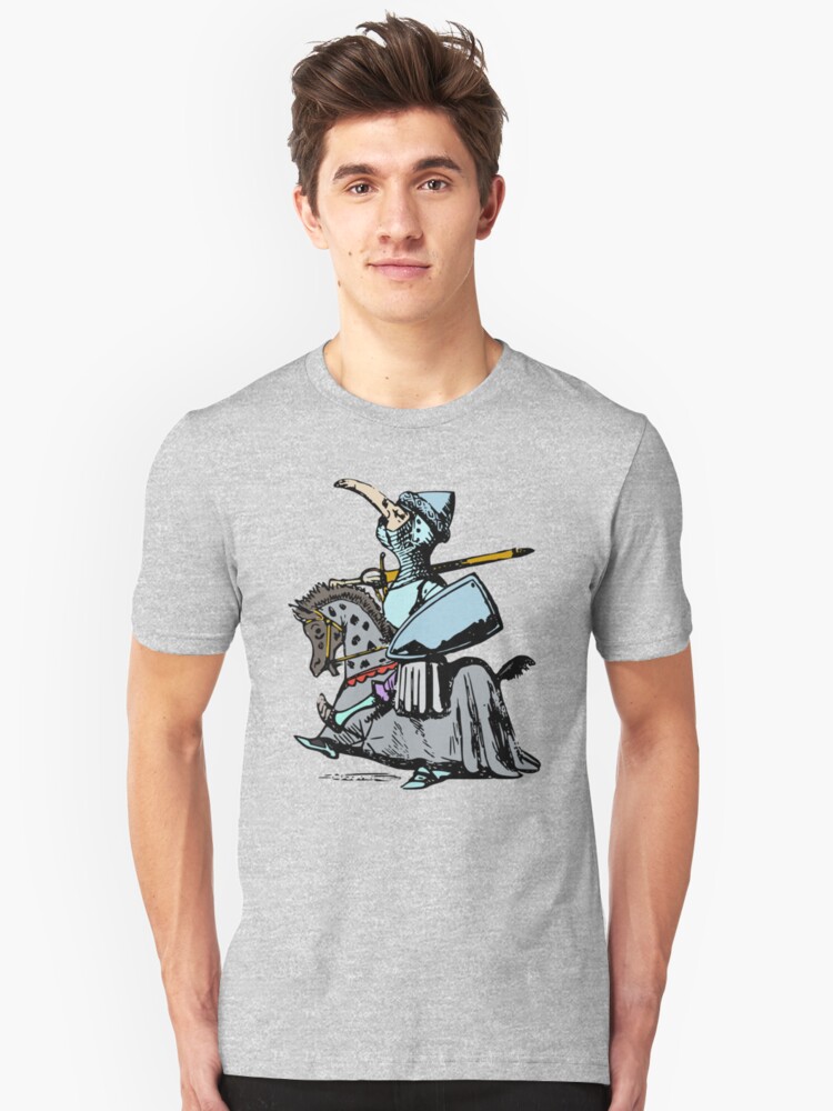 Funny Knight Vintage Long Nose Snobbish Cartoon Character