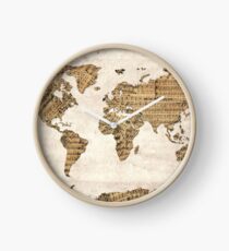 Reloj Notas de la música del mapa mundial 5