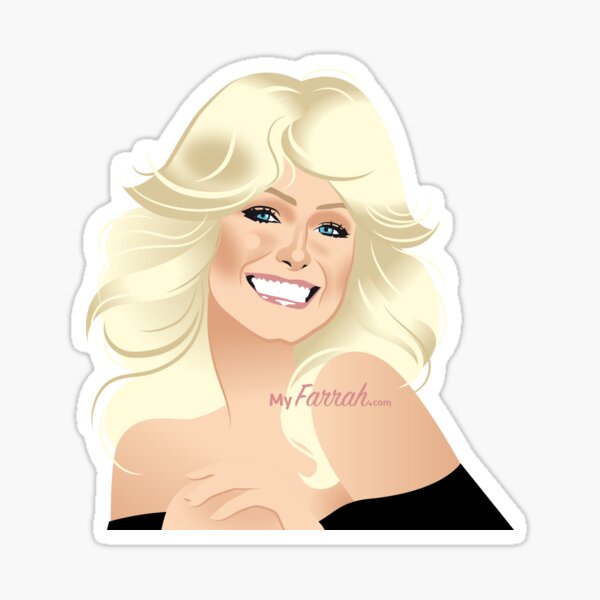 Farrah Head & Shoulders Black Sticker