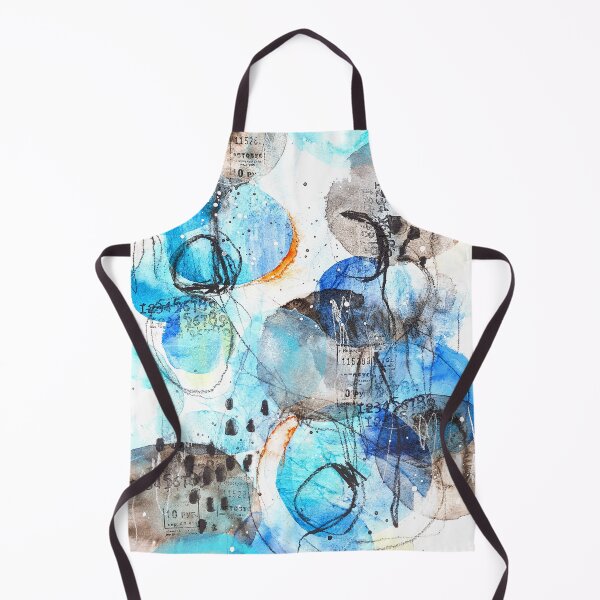 Item preview, Blue Space - Mixed media image with circles designed and sold by SusanneRoseArt.