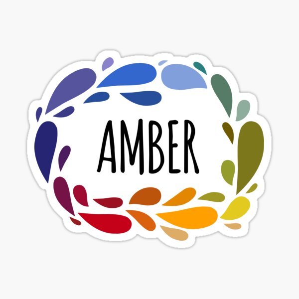 Ambra Name Sticker for Sale by jeallan
