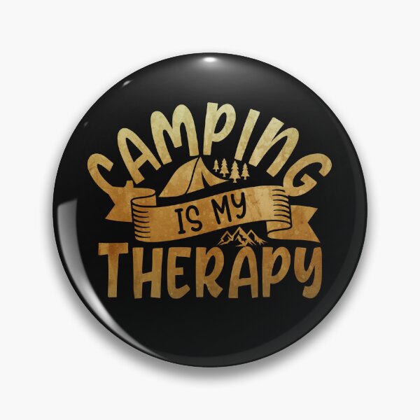 Item preview, camping is my therapy, camper gift idea, camper humor designed and sold by lapolonaise.