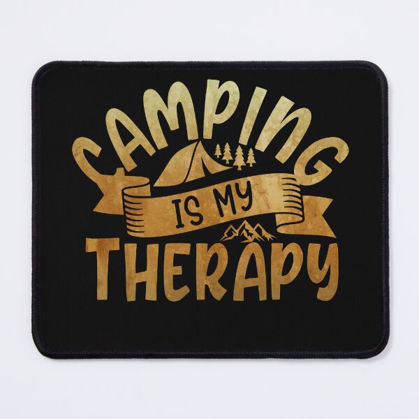 Item preview, camping is my therapy, camper gift idea, camper humor designed and sold by lapolonaise.