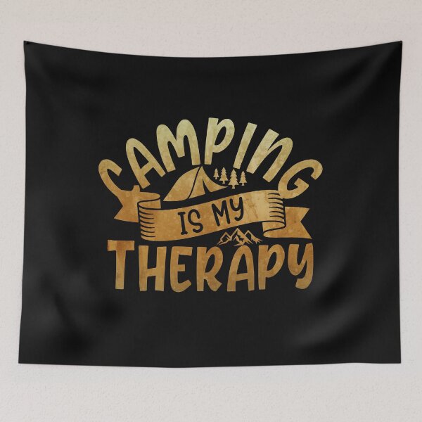 Item preview, camping is my therapy, camper gift idea, camper humor designed and sold by lapolonaise.