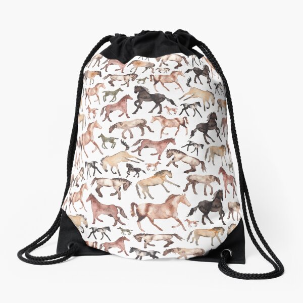 Horses Drawstring Bag