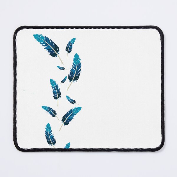 Item preview,  BOHO BLUE WHITE COLORED  FEATHERS PATTERN designed and sold by samArtline.
