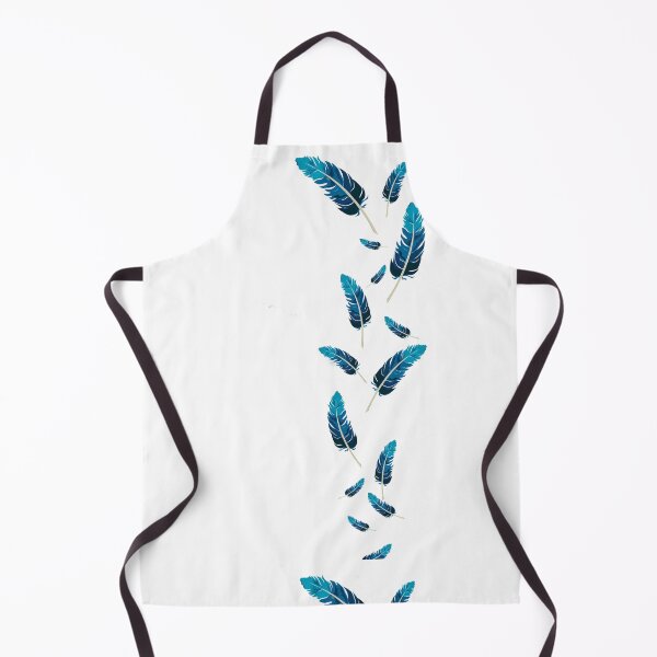 Item preview,  BOHO BLUE WHITE COLORED  FEATHERS PATTERN designed and sold by samArtline.