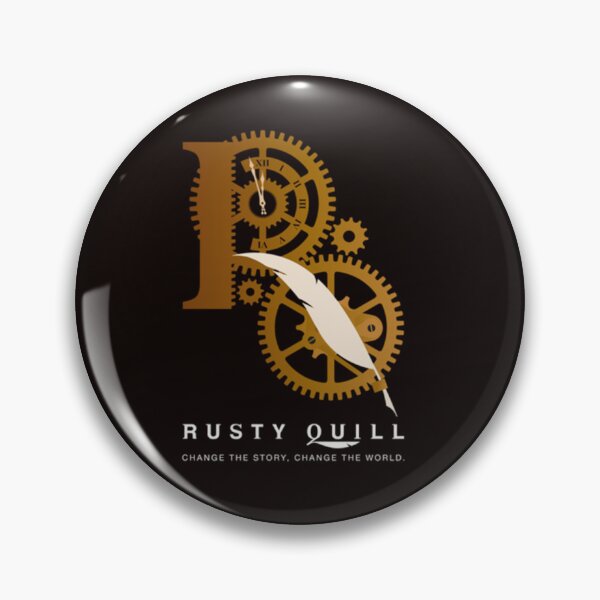 Artikelvorschau, Rusty Quill LogoSlogan (heller) klassischer T-Shirt entworfen und verkauft von ChristianDucker.