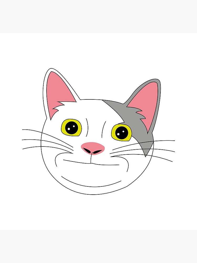 Funny Meme Cat Face Cartoon Style Stock Illustration 2219351087