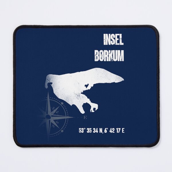 Item preview, Borkum North Sea Island Coordinates Map Vacation designed and sold by sbachstroem.