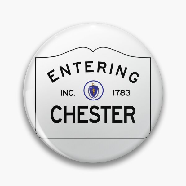 Artikelvorschau, Betreten von Chester Massachusetts - Straßenschild des Commonwealth von Massachusetts entworfen und verkauft von NewNomads.