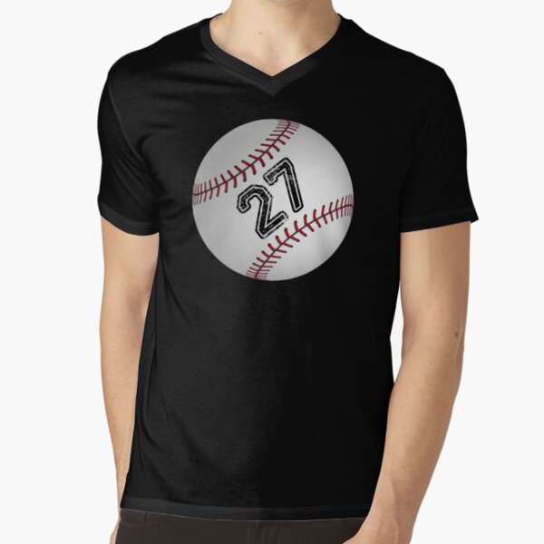 TeeCreations Baseball Number 27 #27 Baseball Shirt Jersey Favorite Player Biggest Fan Sticker