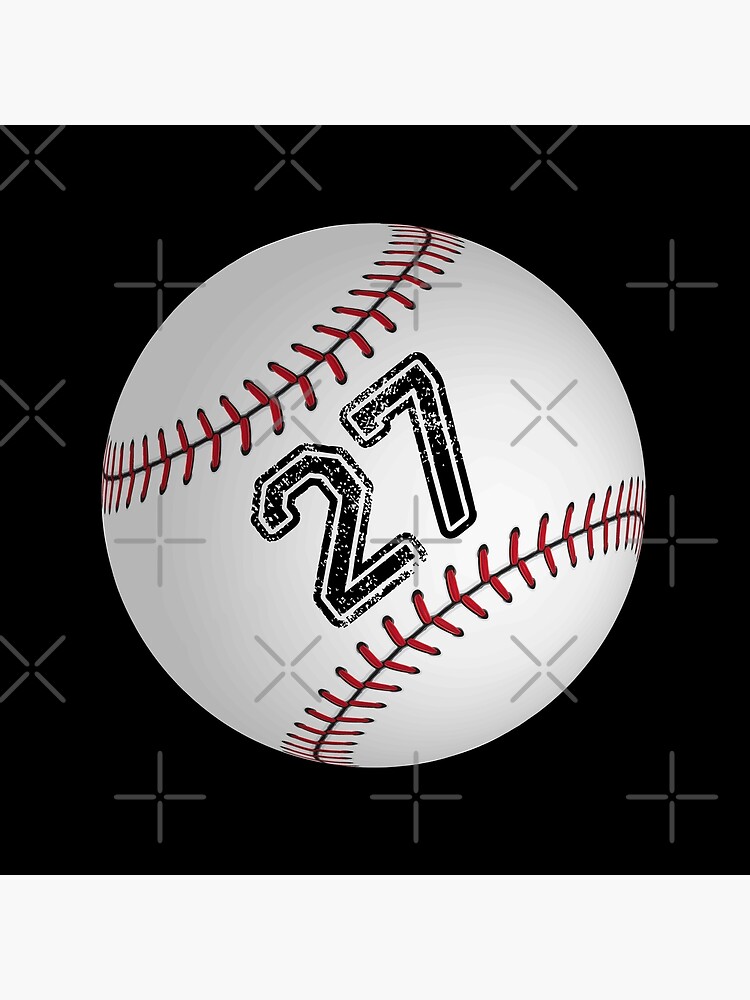 TeeCreations Baseball Number 27 #27 Baseball Shirt Jersey Favorite Player Biggest Fan Sticker