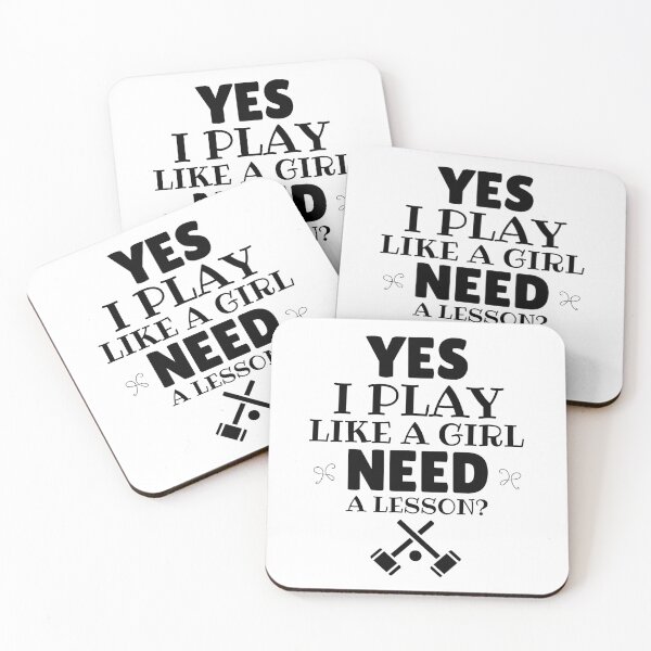 Item preview, Croquet: Yes, I play like a girl. Need a lesson?  designed and sold by TheGreenGoat.