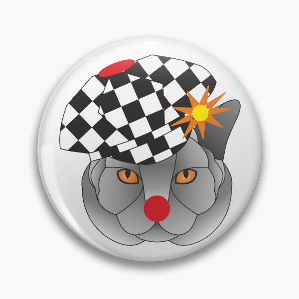 Item preview, British Shorthair cat with cap . Style of clown Oleg Popov. designed and sold by Anna Kotsolainen.