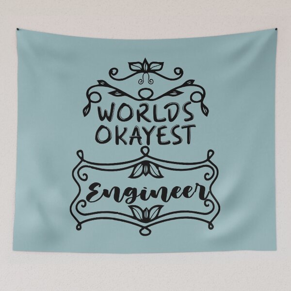 Item preview, Worlds Okayest Engineer - Funny Engineer Quote Gift Idea For Men and Womens designed and sold by Mmmm3344.
