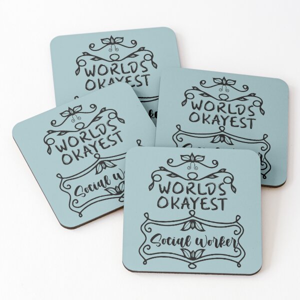 Item preview, Worlds Okayest Social Worker - Funny Social Worker Quote Gift Idea For Men and Womens designed and sold by Mmmm3344.