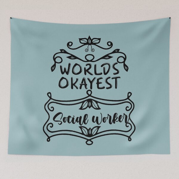Item preview, Worlds Okayest Social Worker - Funny Social Worker Quote Gift Idea For Men and Womens designed and sold by Mmmm3344.