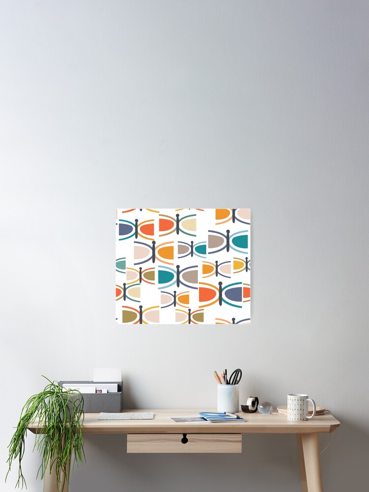Thumbnail 2 of 3, Poster, retro butterfly designed and sold by 3Tree.