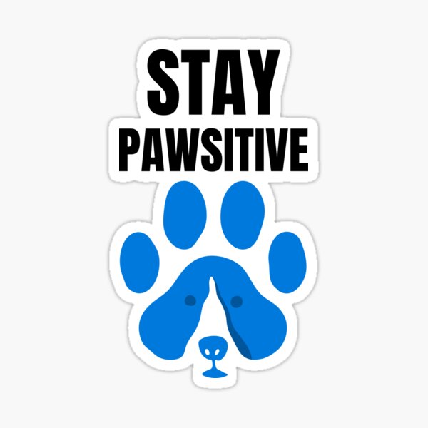 Stay Pawsitive Gift for Cat Lover Sticker