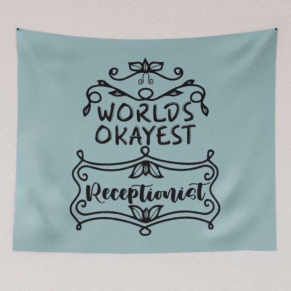 Item preview, Worlds Okayest Receptionist - Funny Receptionist Quote Gift Idea For Men and Womens designed and sold by Mmmm3344.