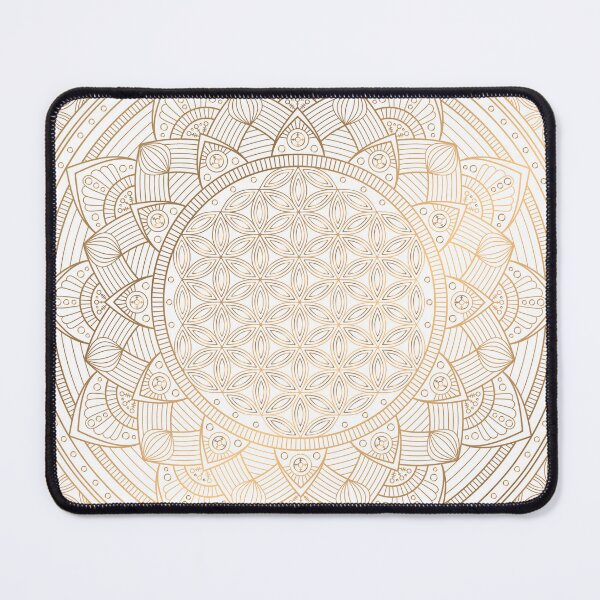 Item preview, The Flower of Life Gold Mandala Pattern With White Shimmer designed and sold by Vic Torys ☆.